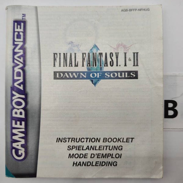 AGB Manual: Final Fantasy I & II Dawn of Souls -NFHUG