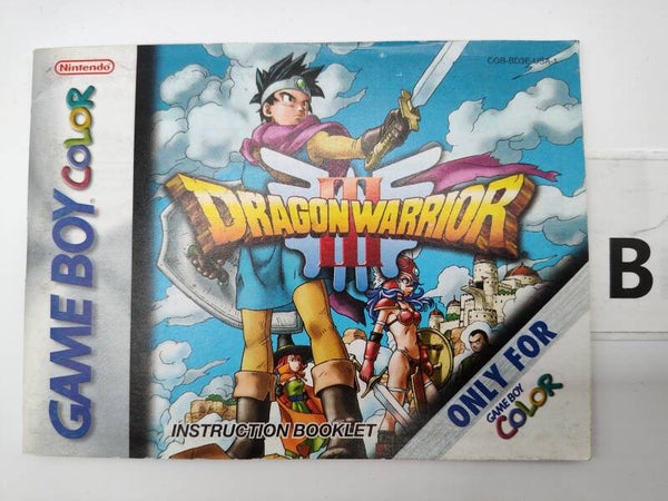 CGB Manual: Dragon Warror III 3  -USA