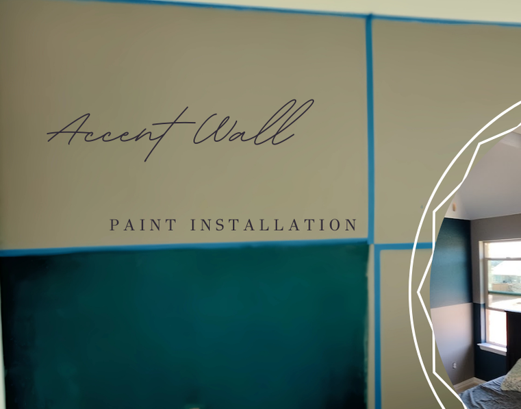 walls with accent colors in blue and gray