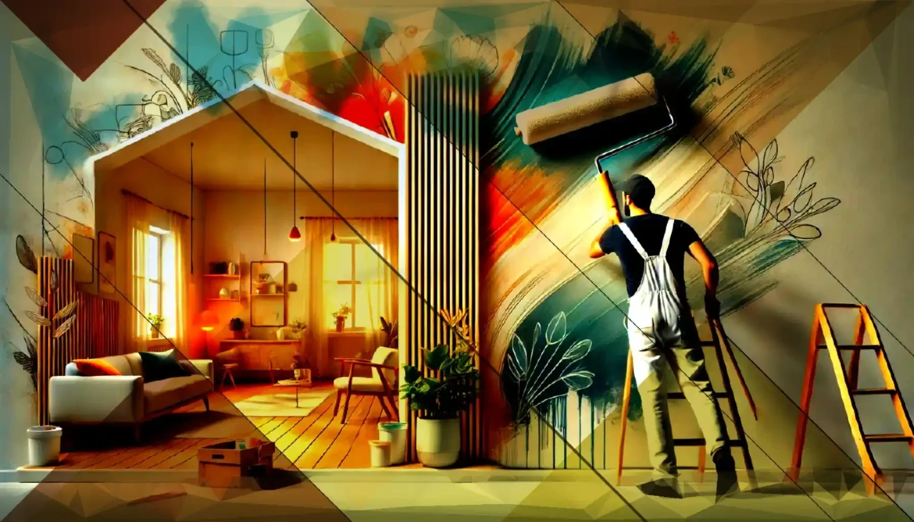 accent wall painting