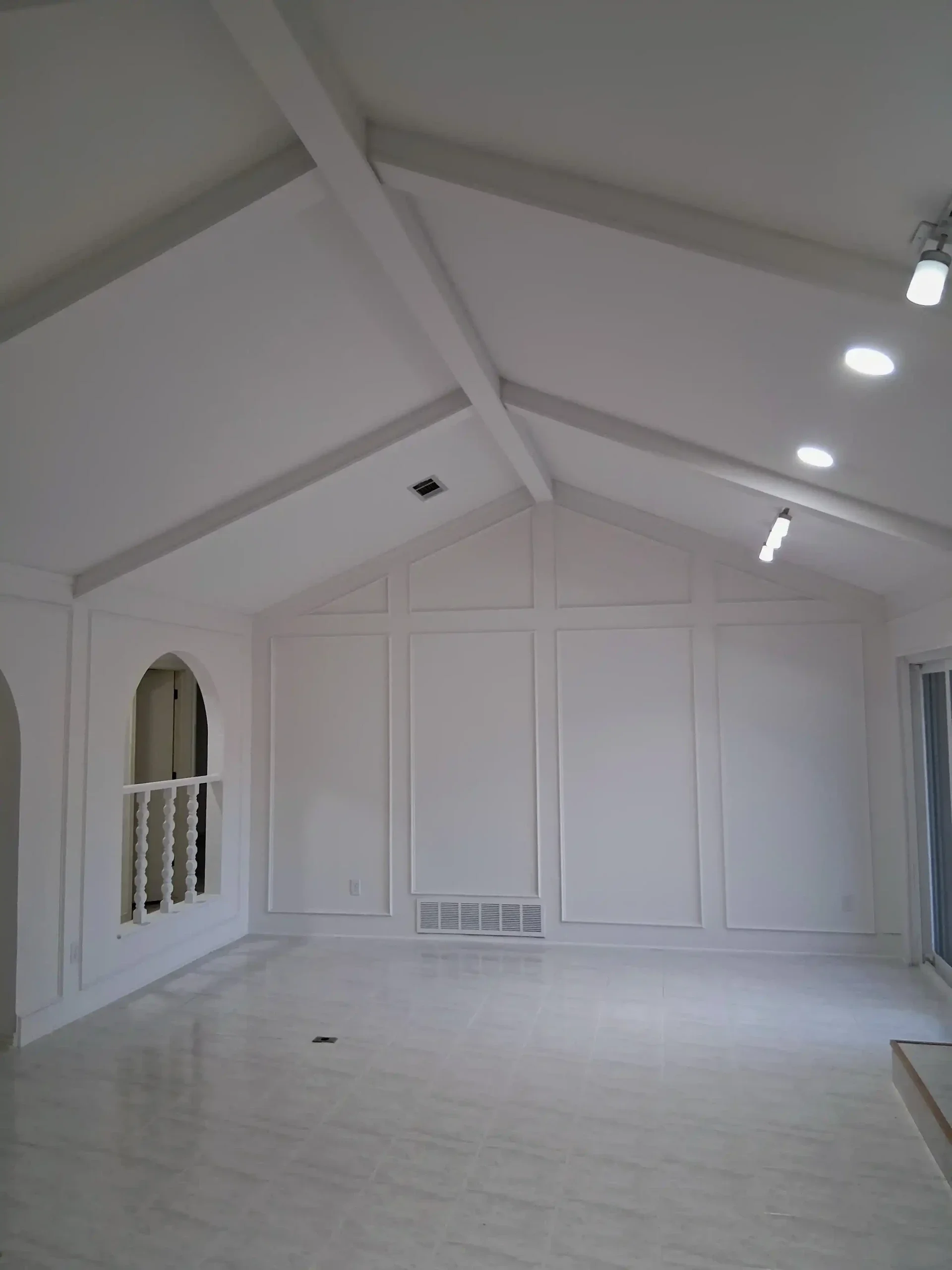 popcorn removal and wood panel painting
