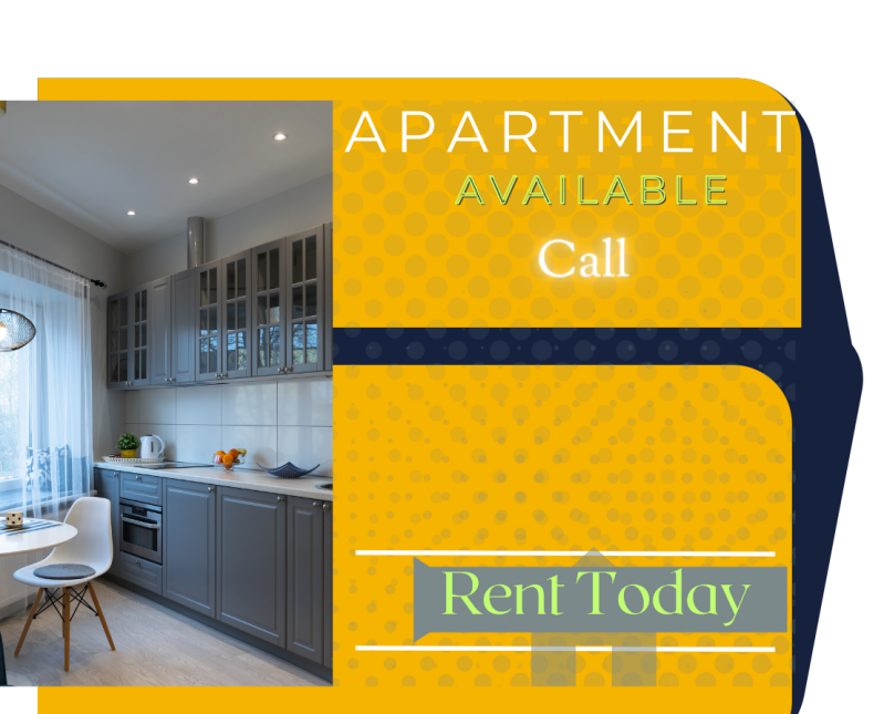 bright yellow Property rental yard sign design