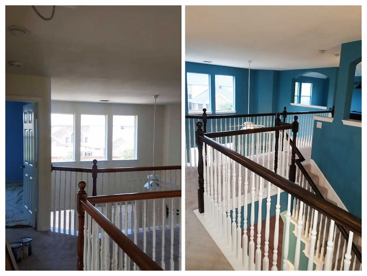 Interior Wall painting in Plano texas by house painting triforce dallas painters