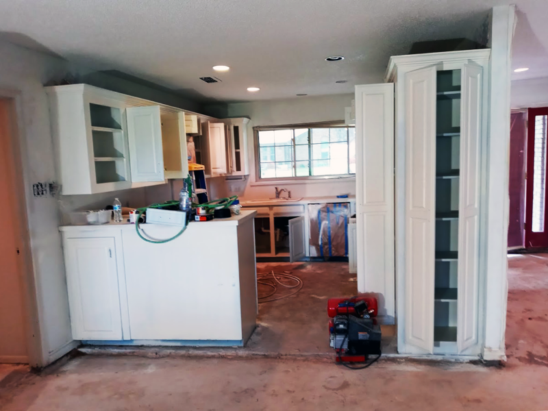 before kitchen cabinet painting