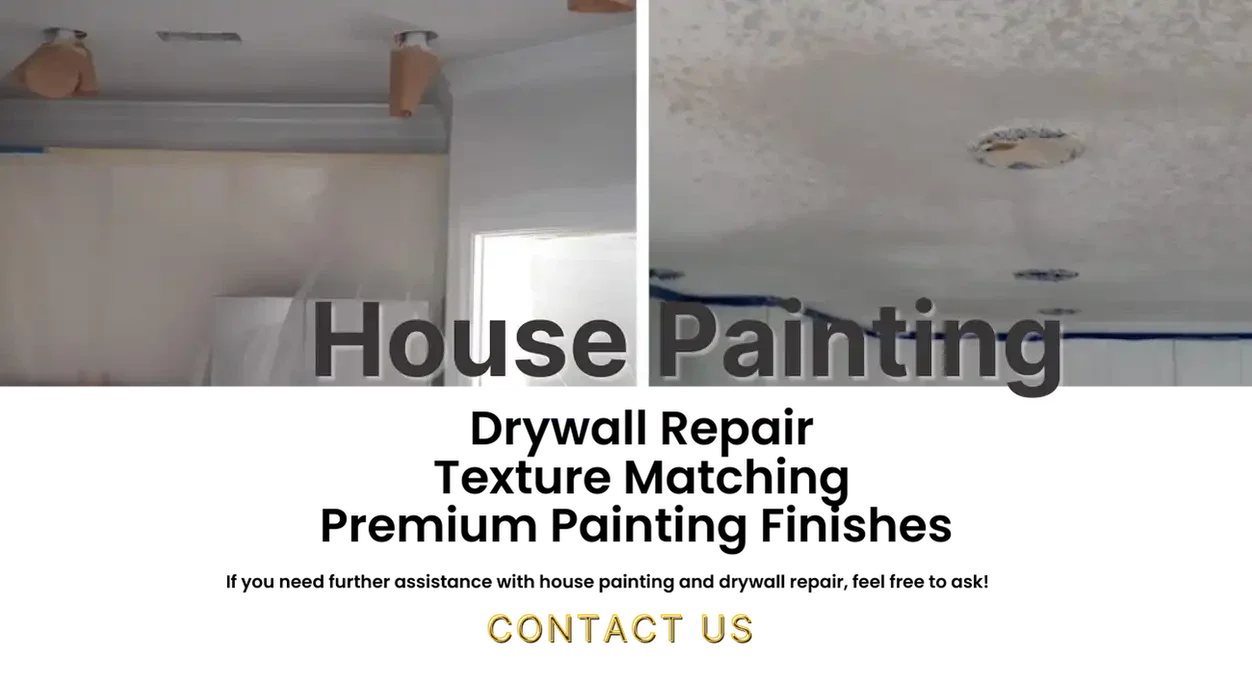 House Painting drywall repair texture matching and premium painting finishes