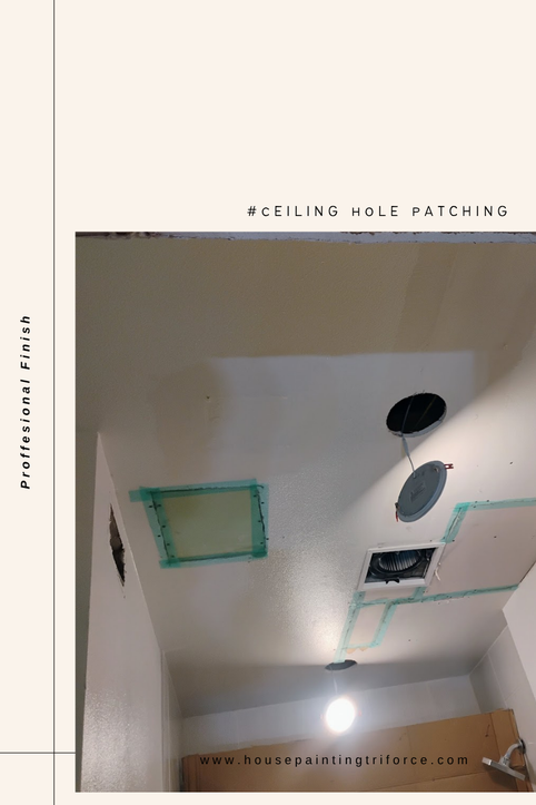 Patching drywall ceiling holes, repair - how to remove popcorn ceiling