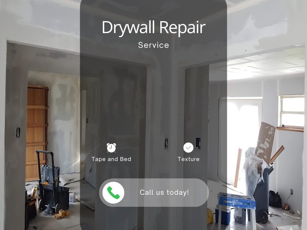 drywall repair call card graphic