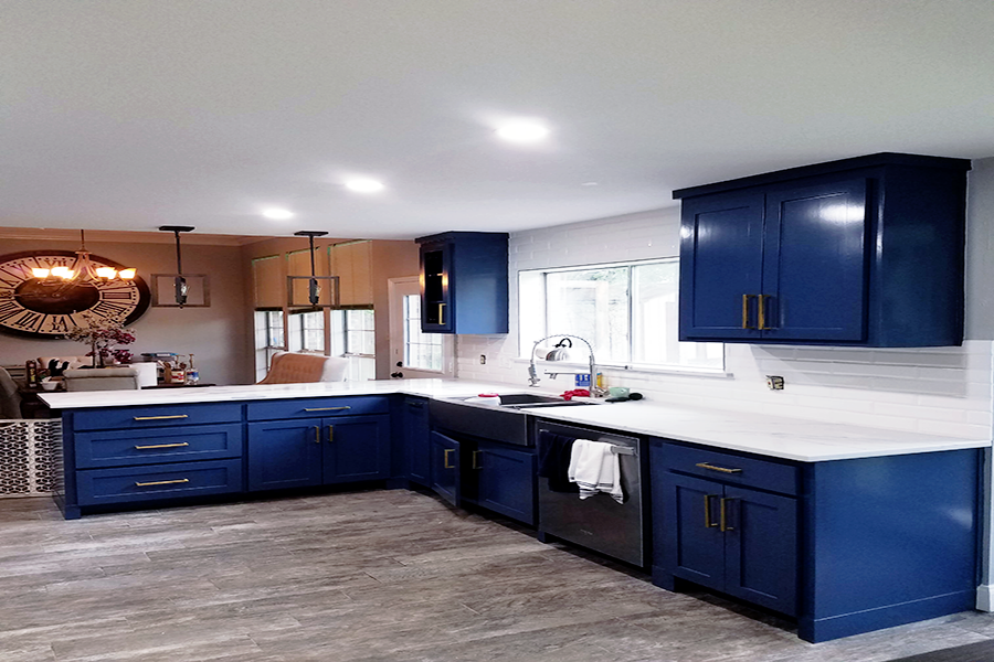 Kitchen Cabinet painting services by house painting triforce dallas