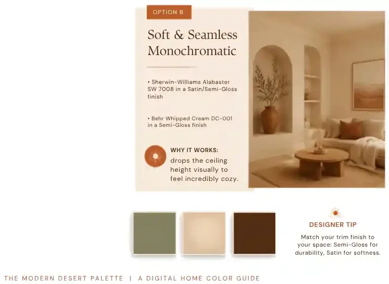 desert color pallete sample page