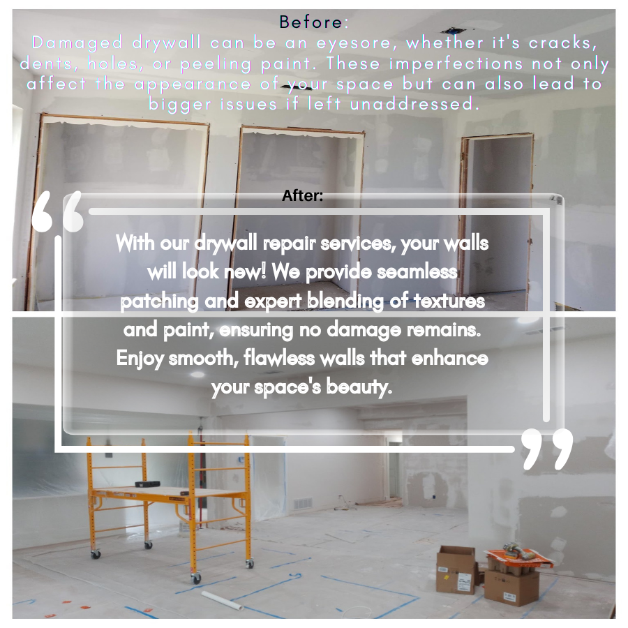 View of Neat and Tidy Drywall Texture Installation