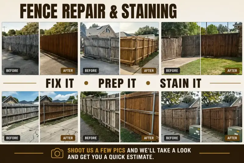 fence repair and staining services