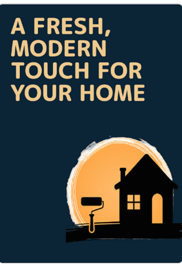 get a modern touch for your home graphic