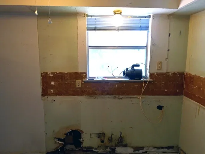 before our dallas house painters got to work in this carrollton kitchen, demolitoin phase
