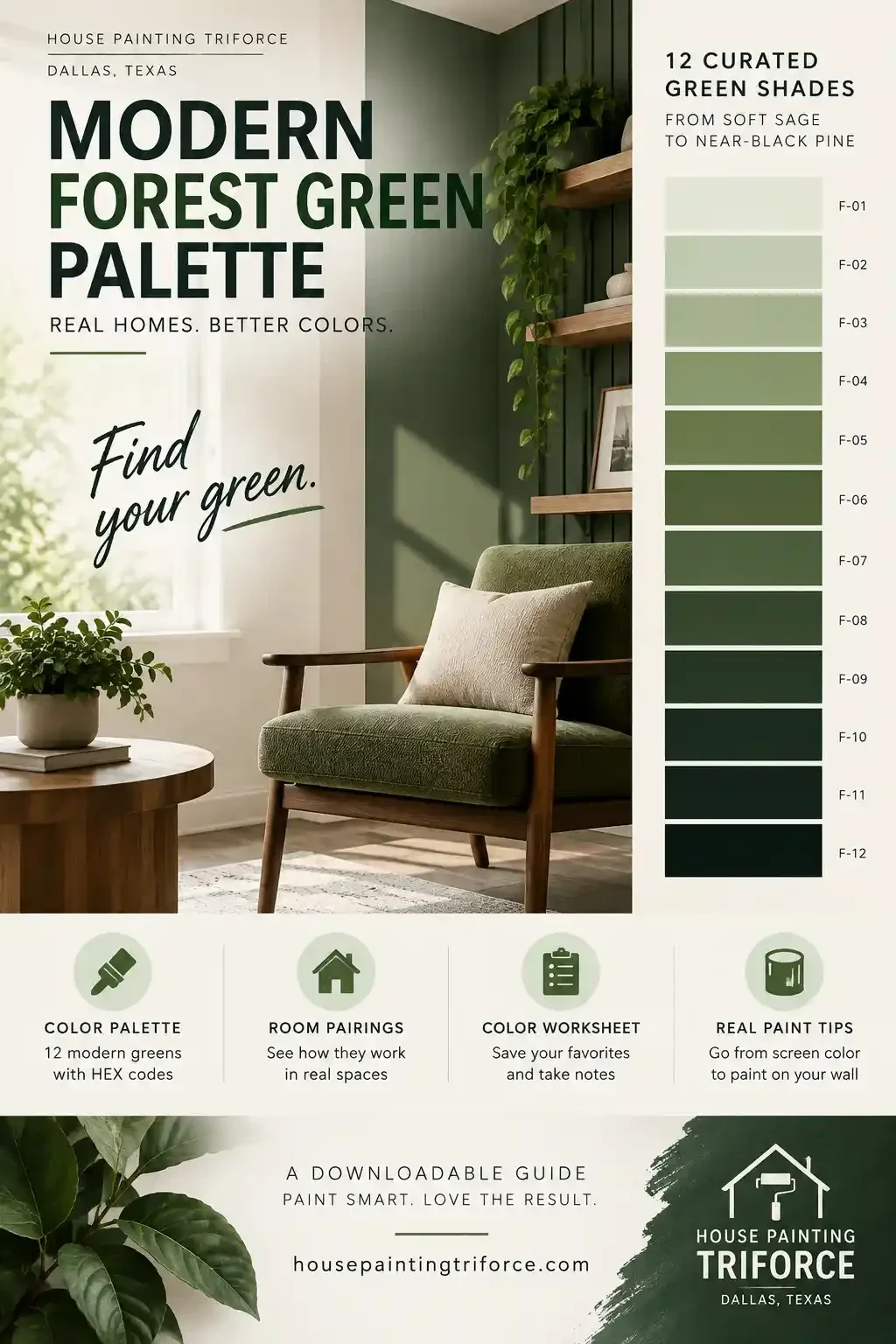 modern forest green palette color guide
