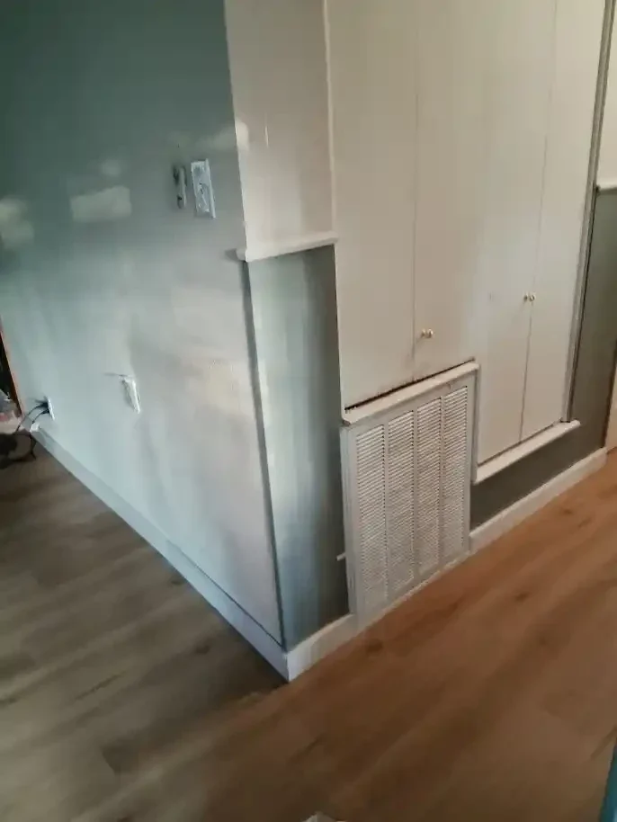 finished patching living room wall