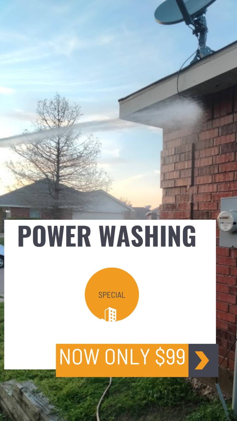 power washing exterior brick, siding, trim for only $99