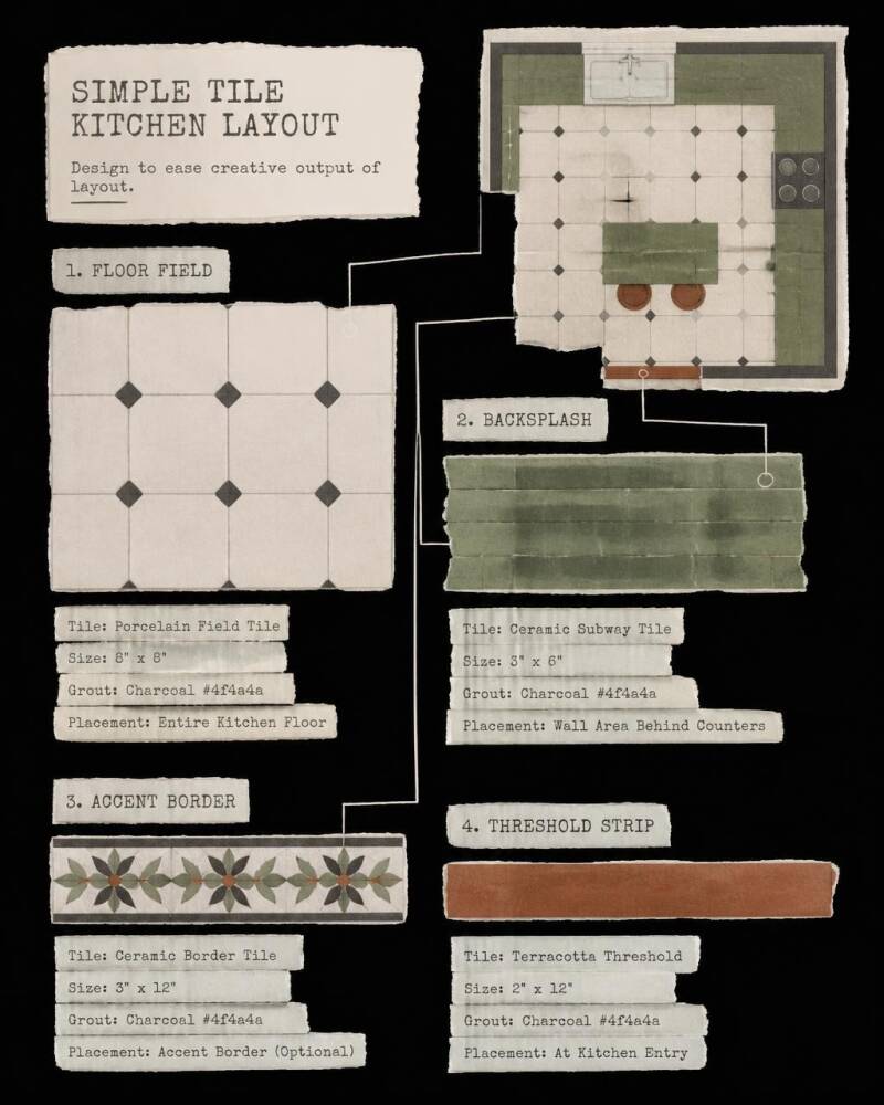 simple tile kitchen layout backsplash design helper