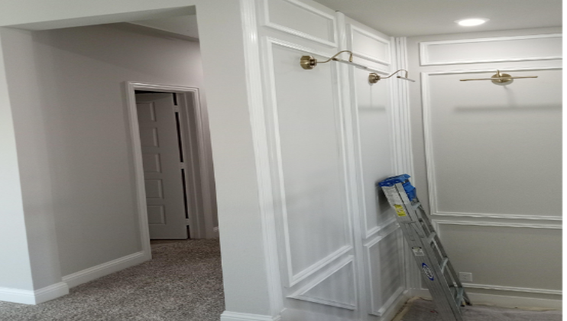 wainscot accent wall painting service