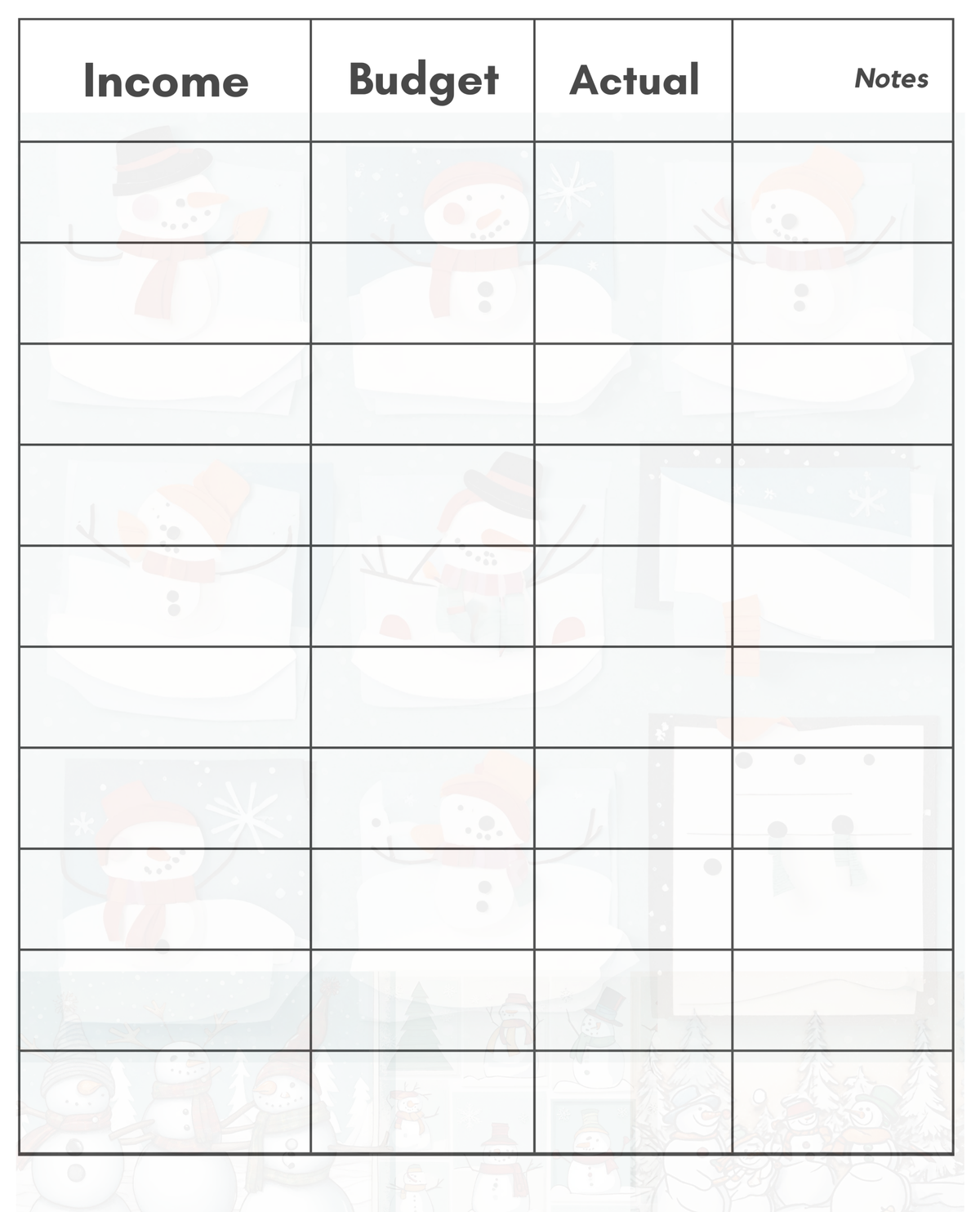 Budget Tracker Post It Notes