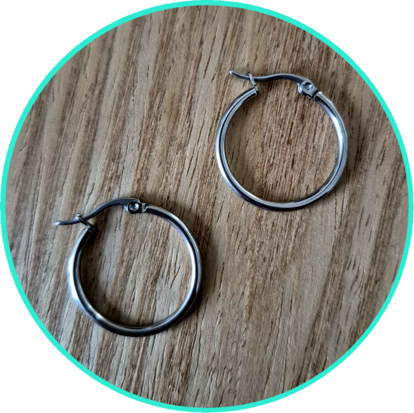 ✨️ Créoles lisses à clip 2,5 cm