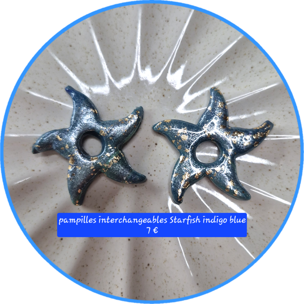 Starfish indigo blue 💫 pampilles interchangeables