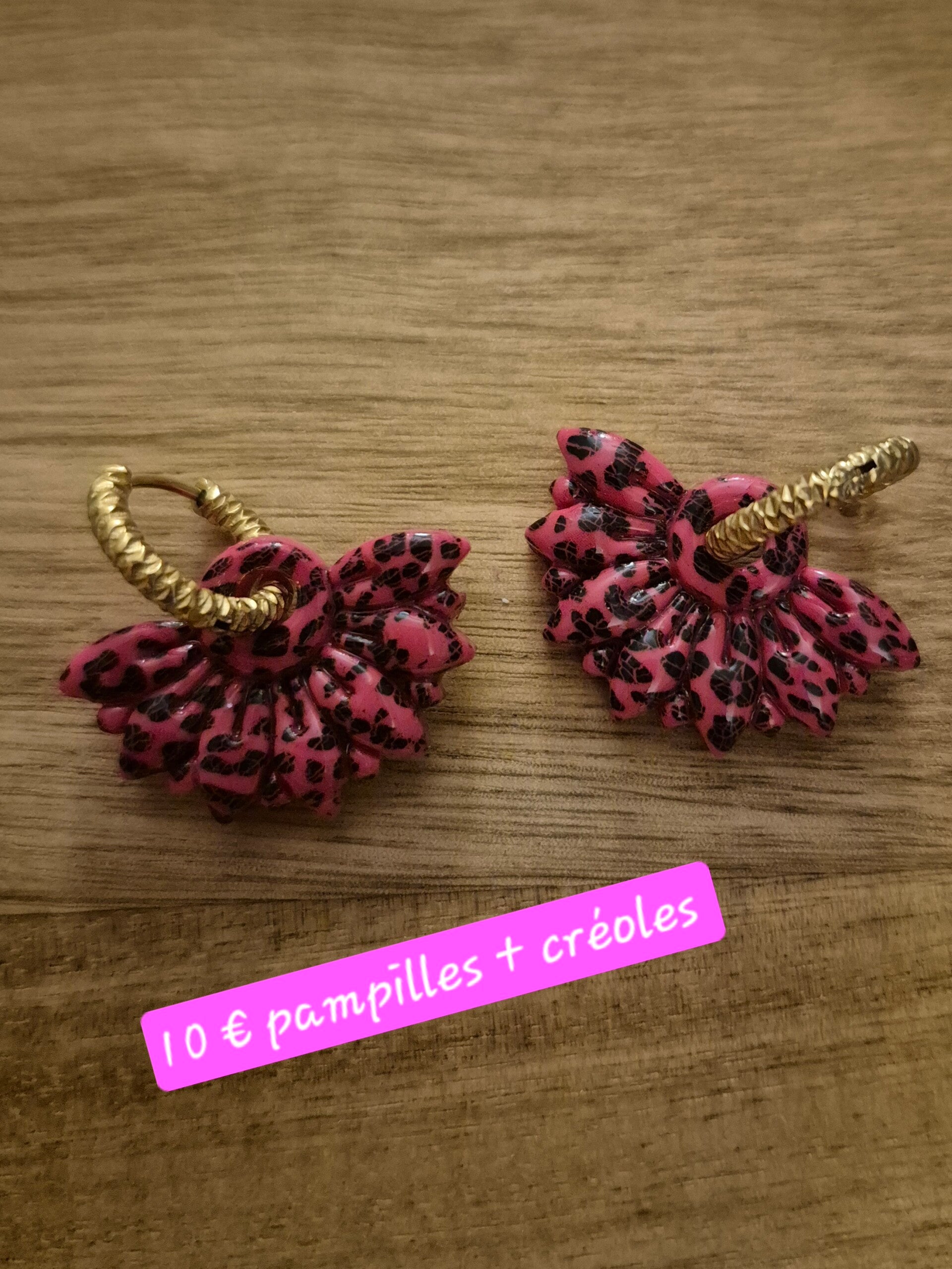 Pampilles rose Léopard 🐆 🎀🩷
