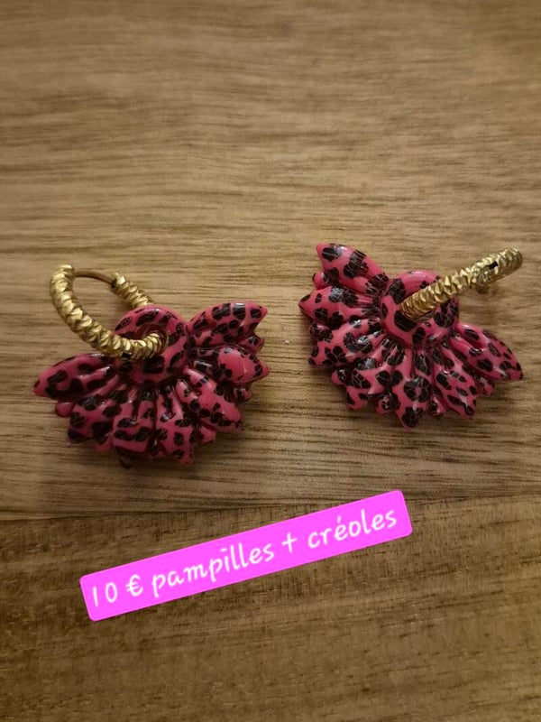 Pampilles rose Léopard 🐆 🎀🩷