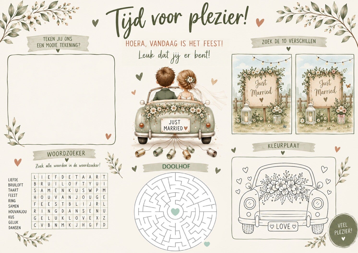 Placemat Bruiloft