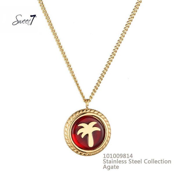 Palmboom Agaat Ketting