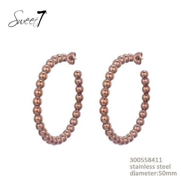 Koperkleurige Statement Oorringen