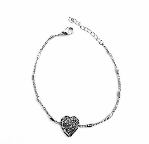 ♡ Fine Chain Armband met hartje
