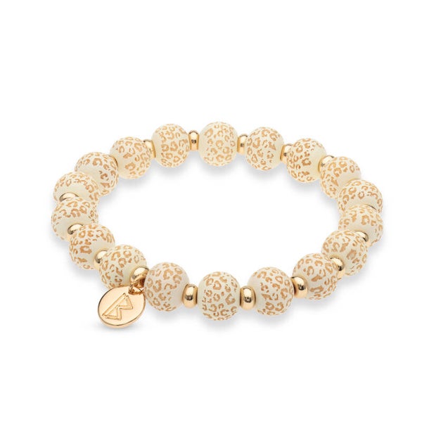 🐆 Golden Wild Witte Armband