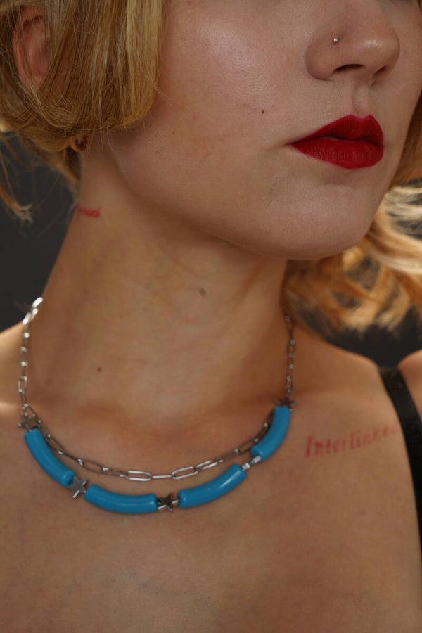 Collier tubes étoiles