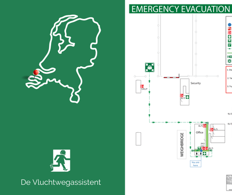 Ontruimingsplattegronden vluchtwegplattegronden Vlissingen Zeeland