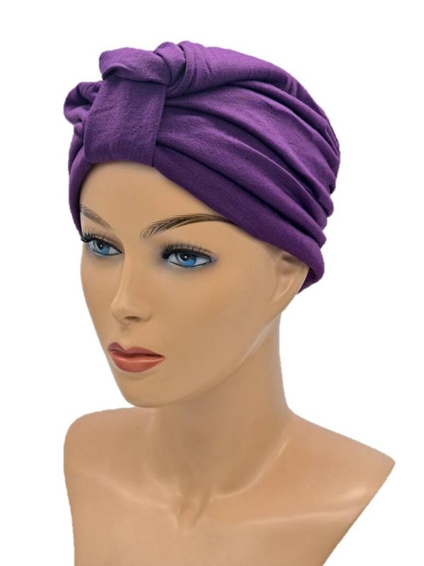 Effen Chemo muts - 1205 - Knoop Paars