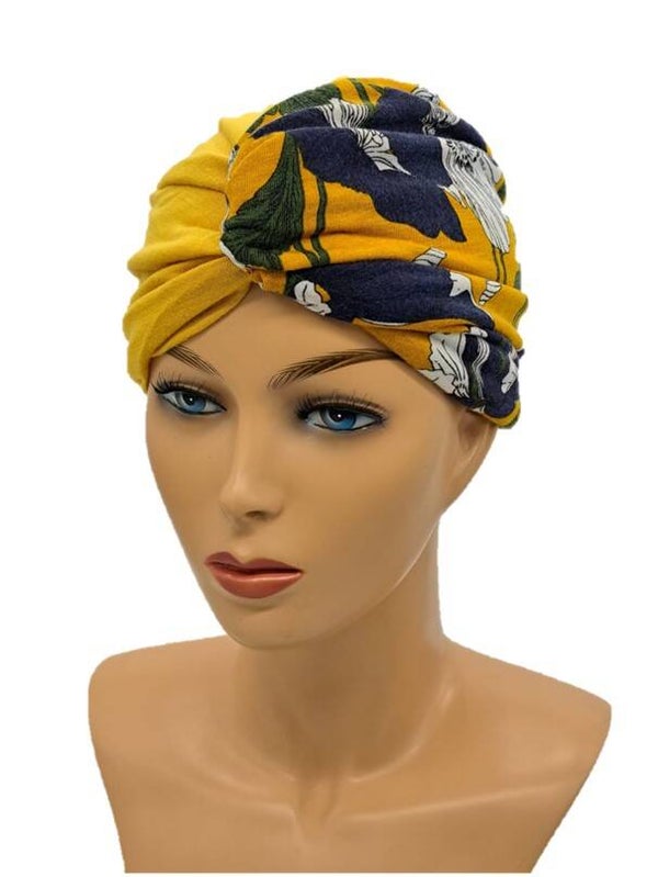 Chemo muts - 304 - Half geel/ Half print
