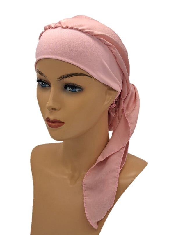 Chemo wikkelmuts - 1104 - Effen roze