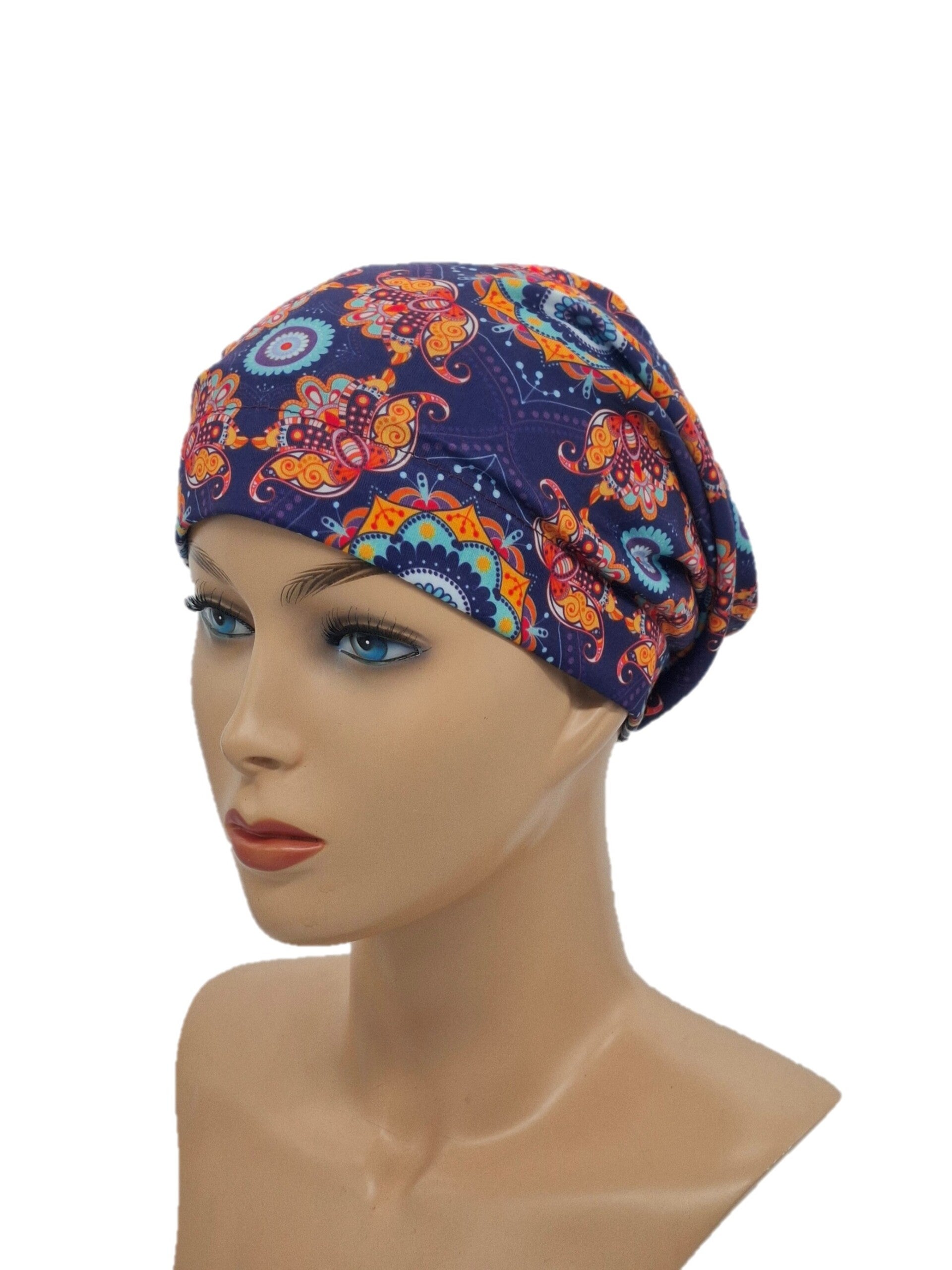 Chemo mutsje Athena - Purple Bloom