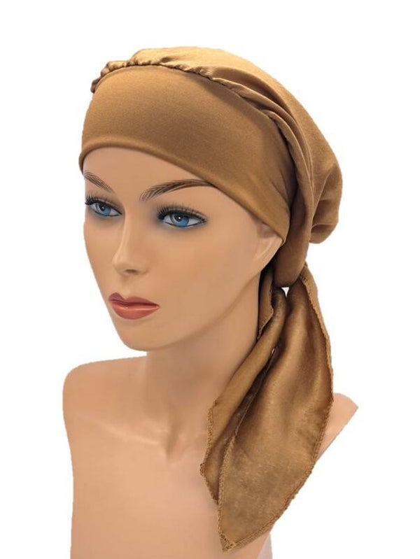 Chemo wikkelmuts - 1102 - Effen zwart