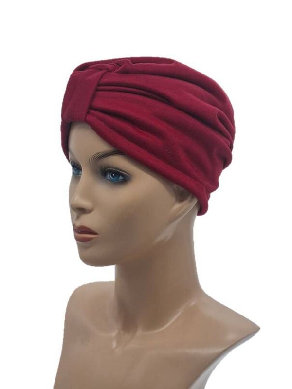 Chemo mutsjes Helena - Bordeaux rood
