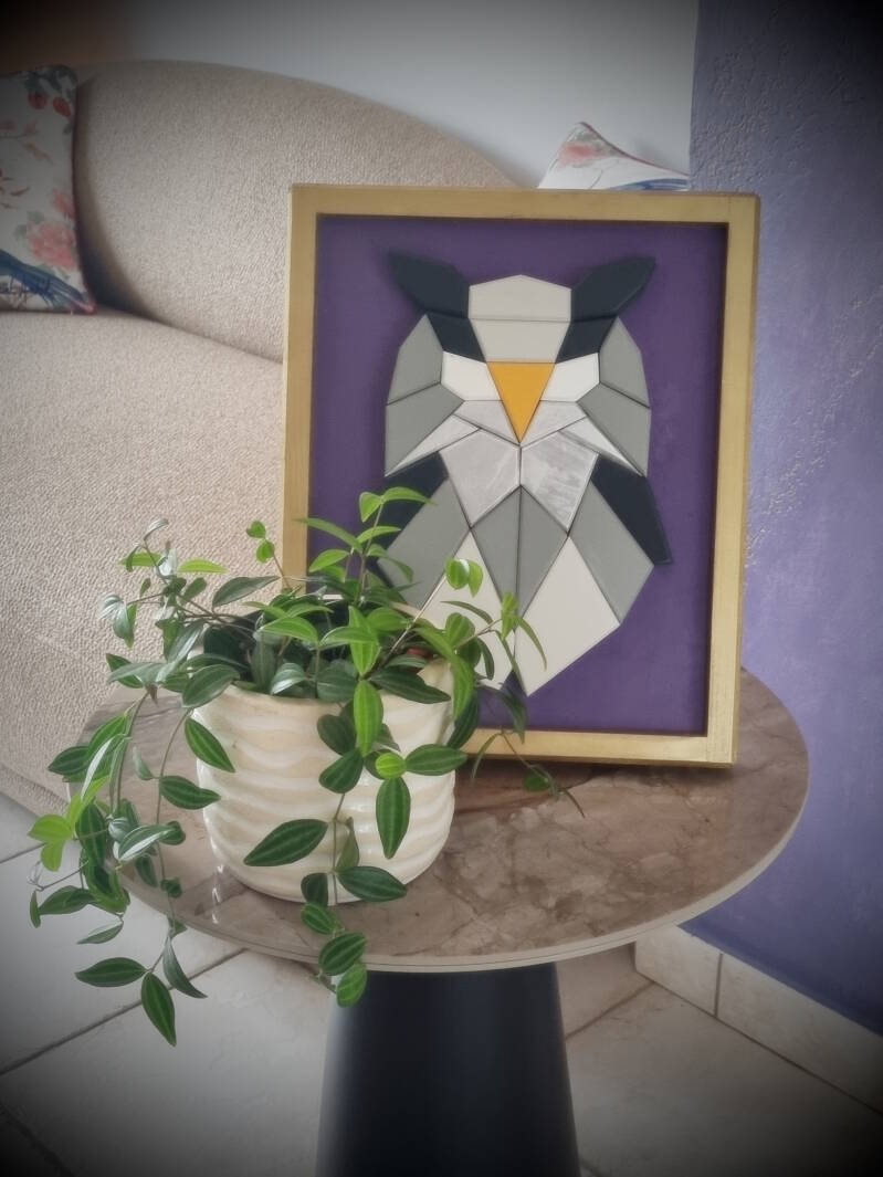 Tableau Origami "Hibou"