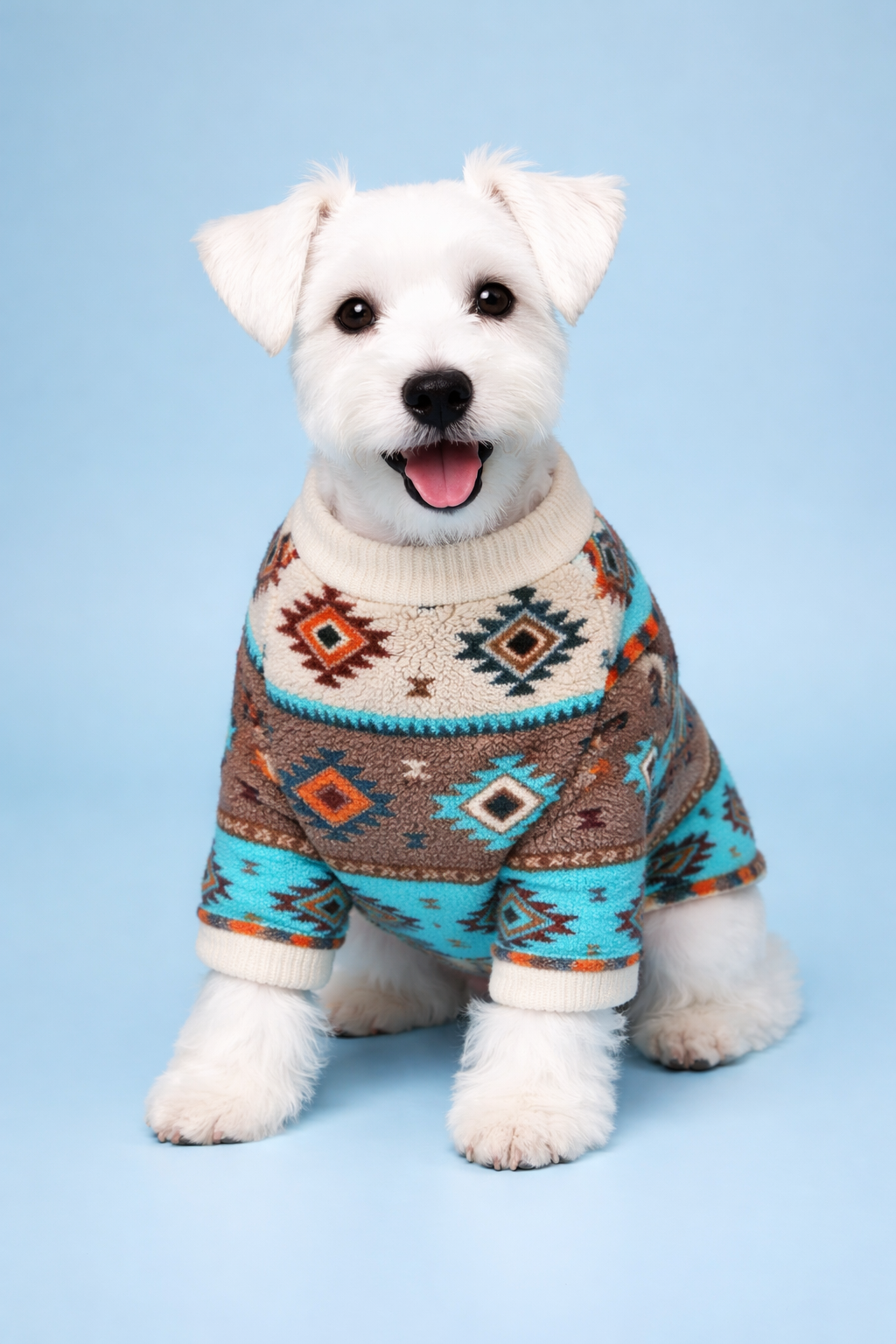 Hondensweater Bohemian Blauw/Oranje