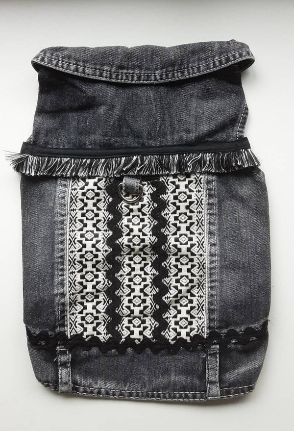 Gerestyled Jeansjasje voor je Hond , Maat L /2