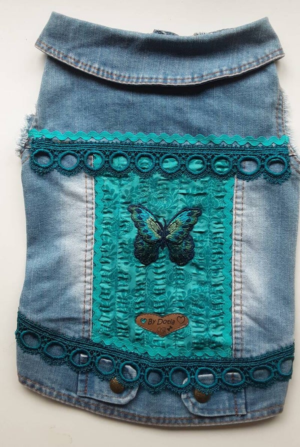 Gerestyled Jeansjasje voor je Hond , Maat XXL /10