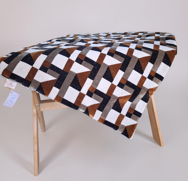 Hondenkleed Fluweel Bruin/Crème ,Maat S