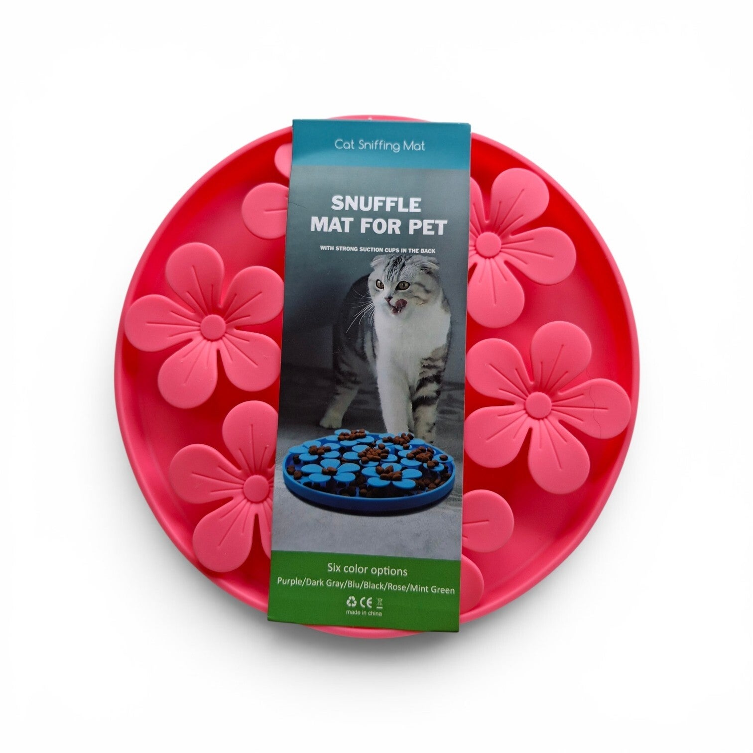 Snuffel- en voerbak voor katten & kleine honden – Ø20,3 cm, Roze