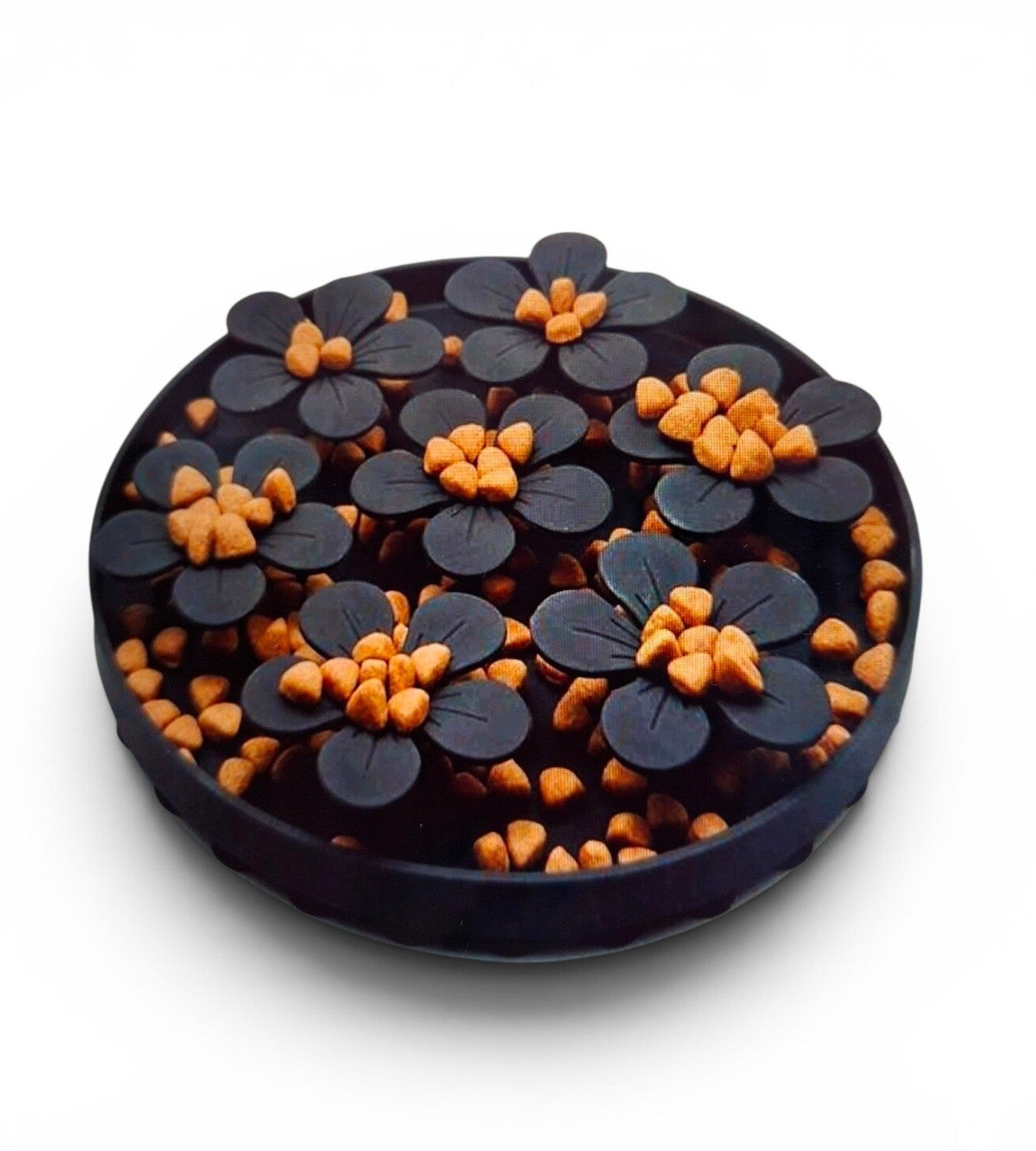 Snuffel- en voerbak voor katten & kleine honden – Ø20,3 cm,Zwart