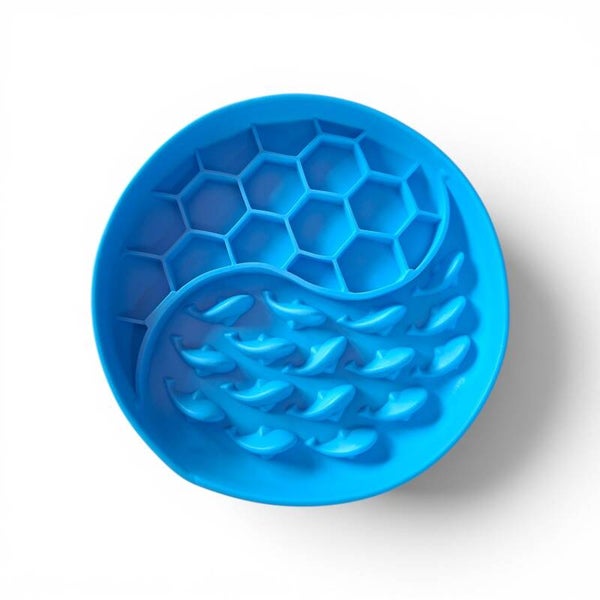 Anti-schrokbak – voor honden en katten (⌀ 20 cm), blauw