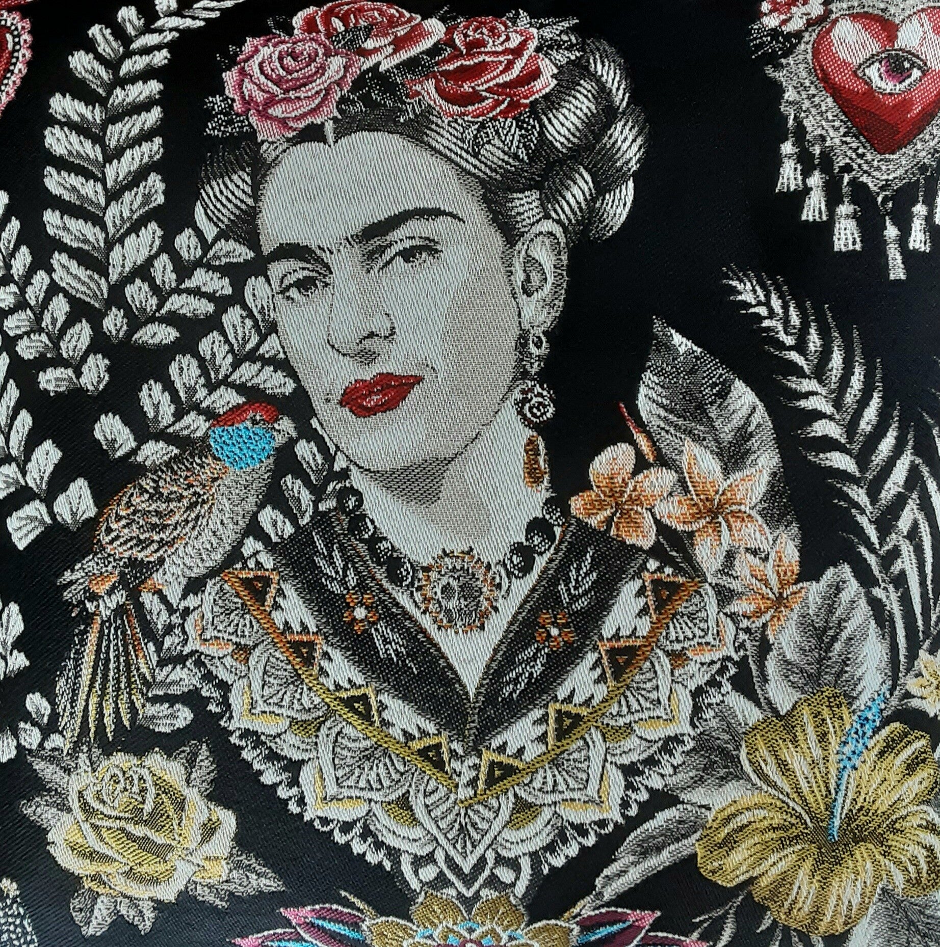 Sierkussen Frida Kahlo Zwart