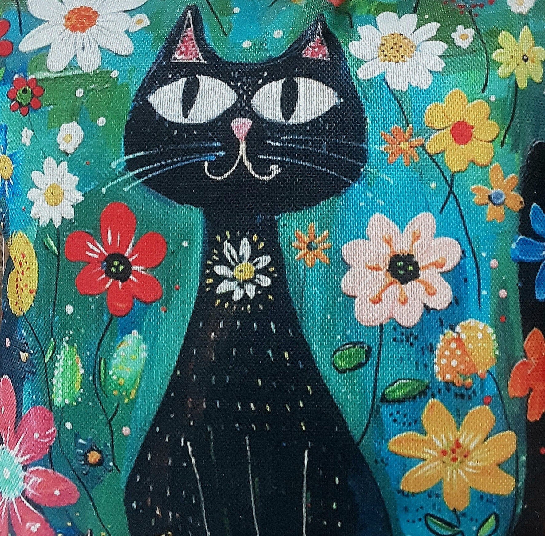 Sierkussen Poes Bloemen